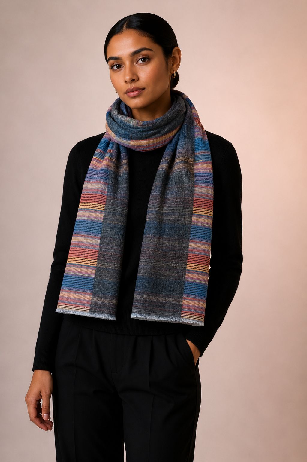 Pashmina Cashmere Premium Xadrez