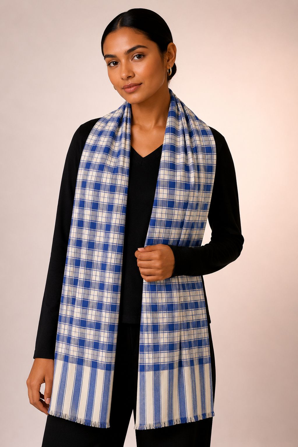 Pashmina Cashmere Premium Xadrez