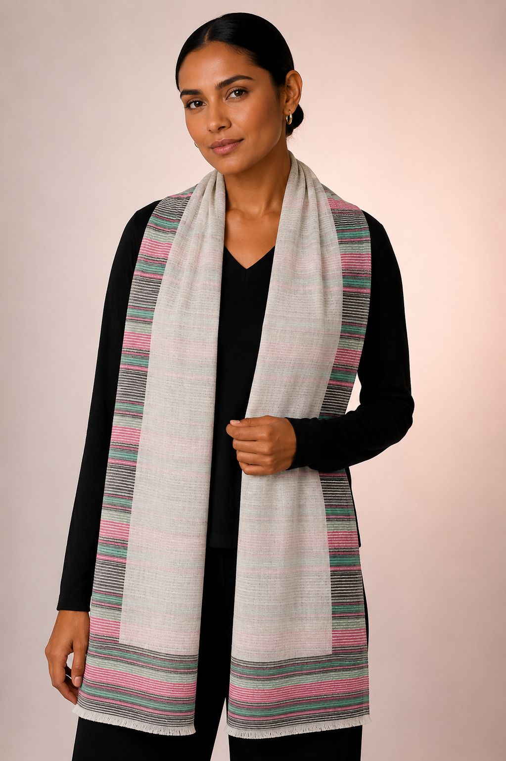Pashmina Cashmere Premium Xadrez