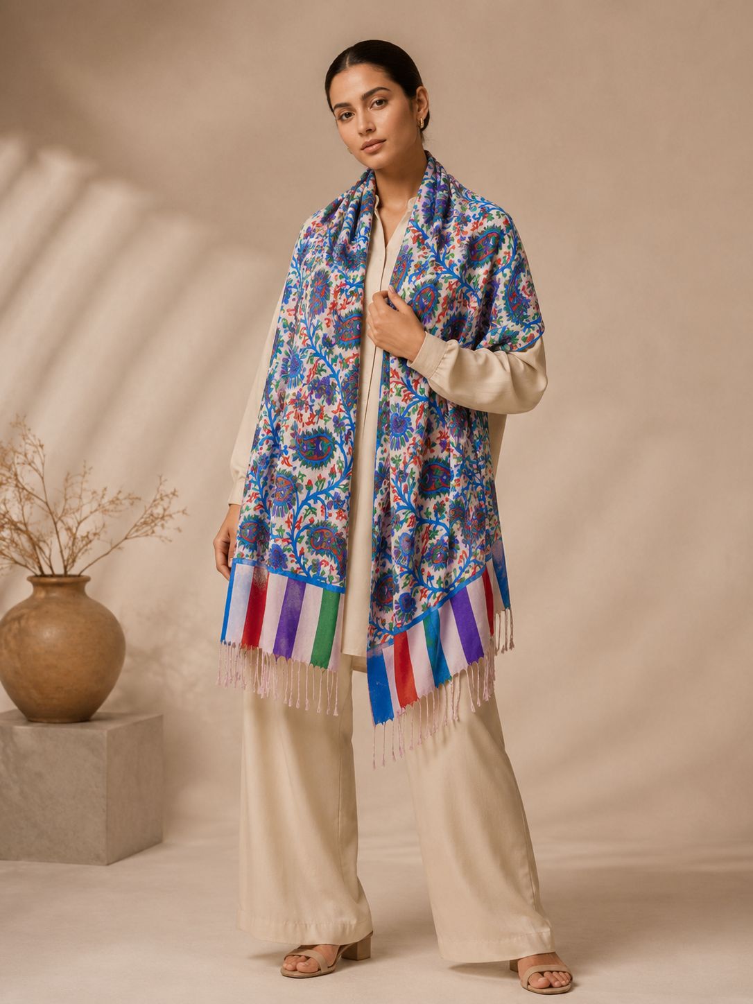 Pashmina de Seda Estampada