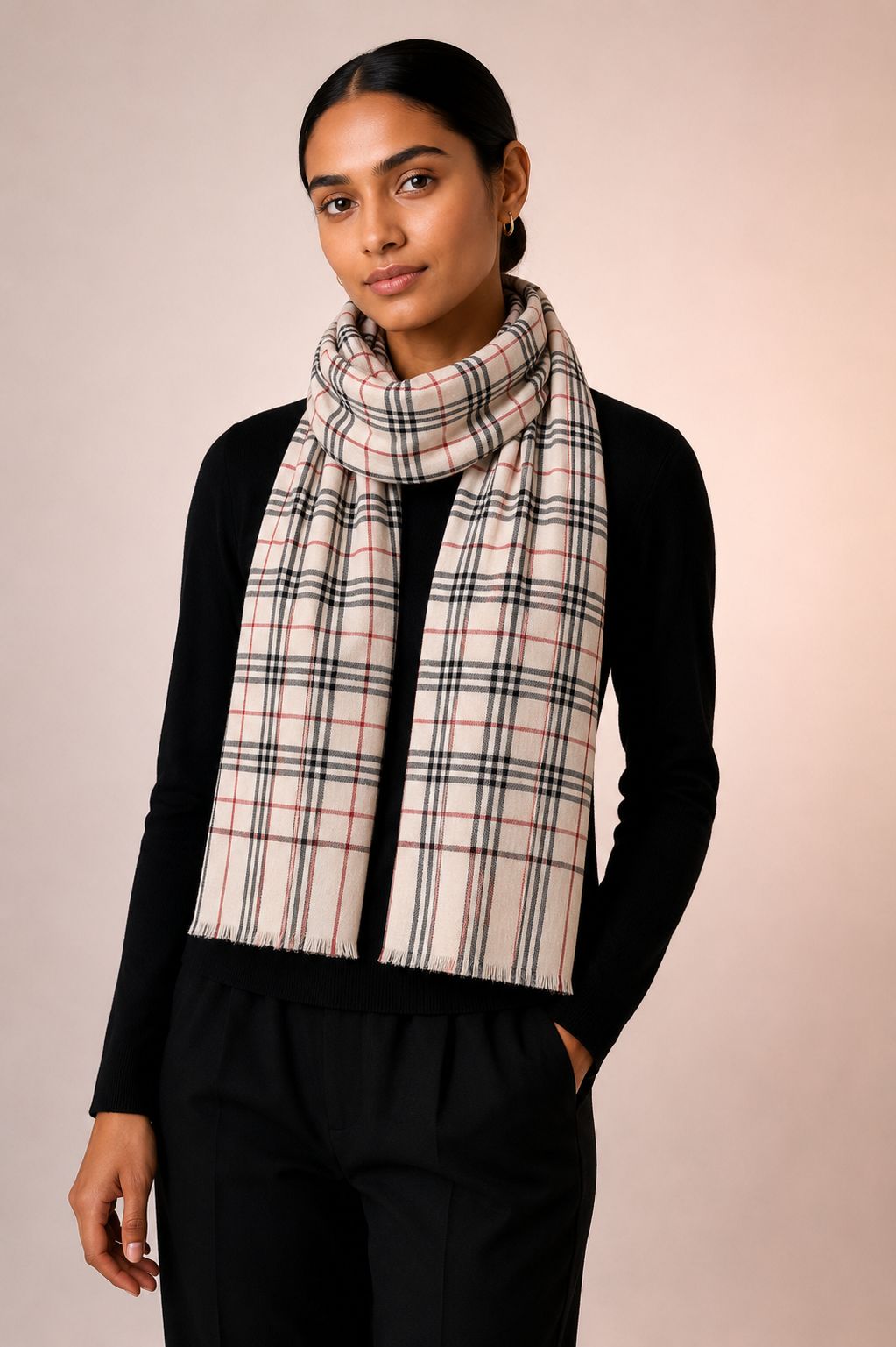 Pashmina Cashmere Premium Xadrez