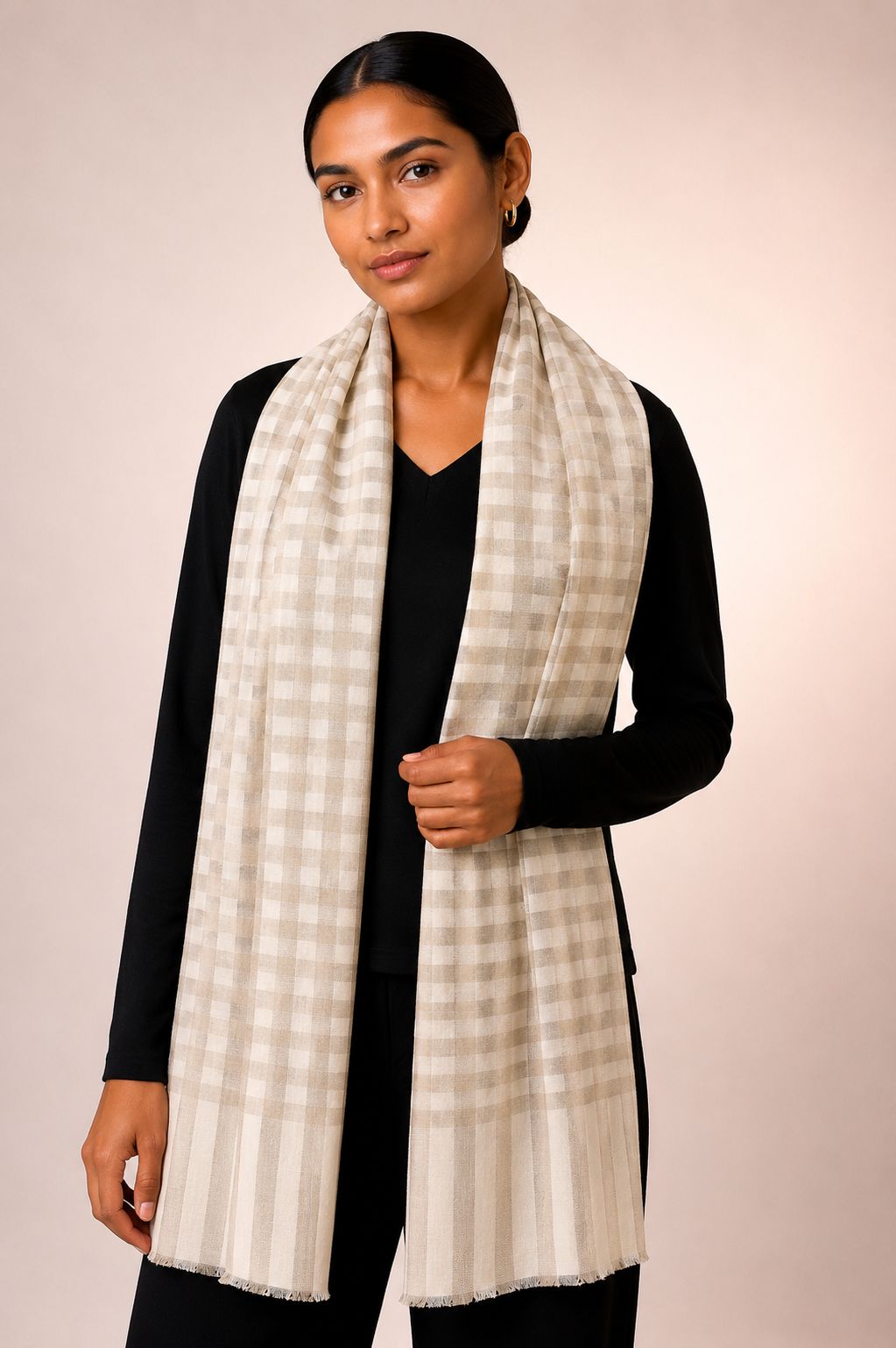 Pashmina Cashmere Premium Xadrez