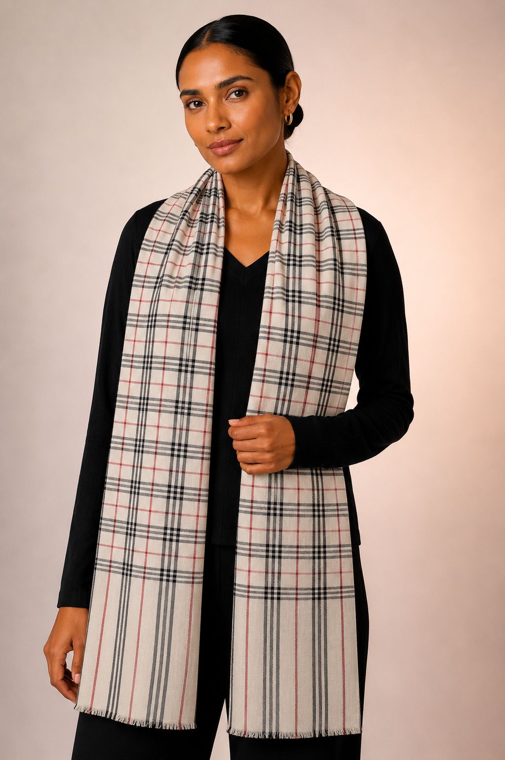 Pashmina Cashmere Premium Xadrez