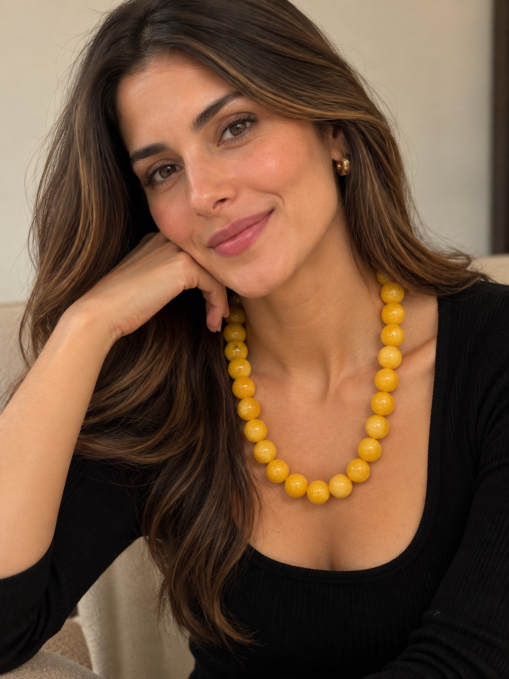 Colar de Âmbar Amarelo