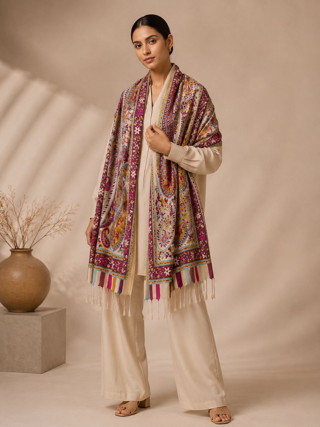 Pashmina de Seda Estampada