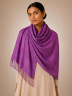 Pashmina 100% Seda com Franja