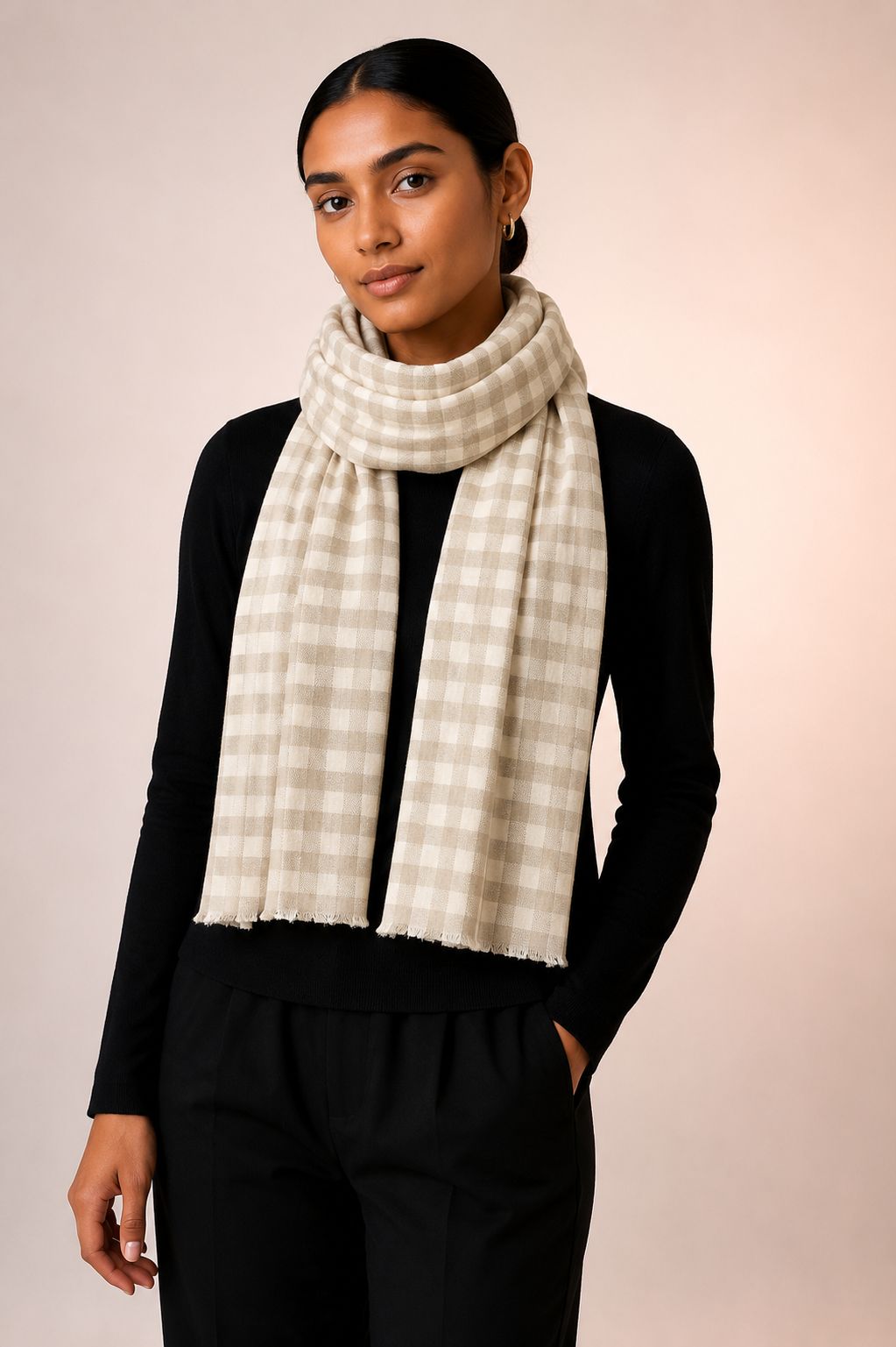 Pashmina Cashmere Premium Xadrez