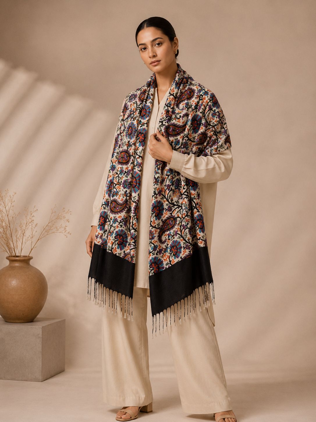 Pashmina de Seda Estampada