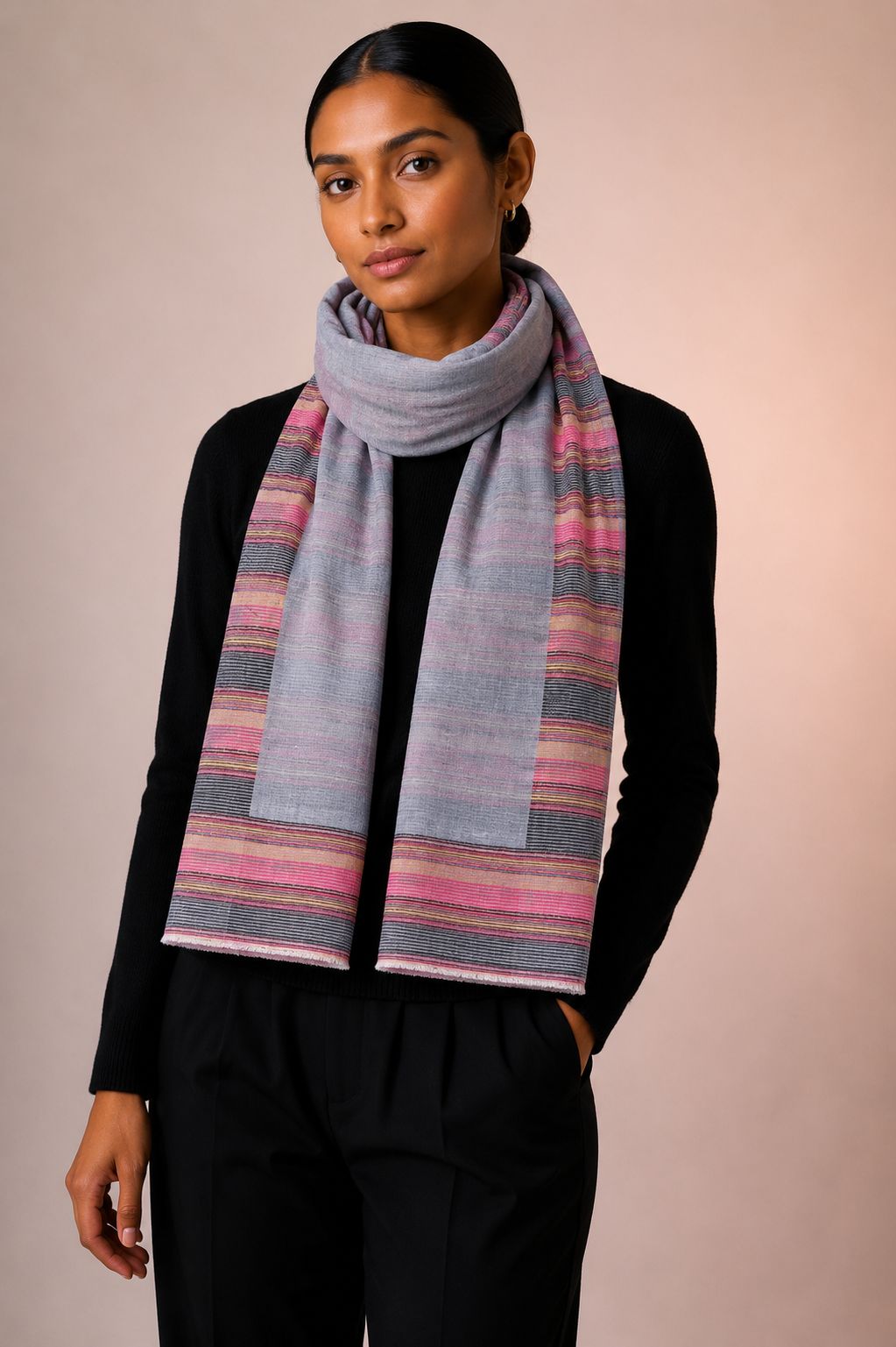 Pashmina Cashmere Premium Xadrez