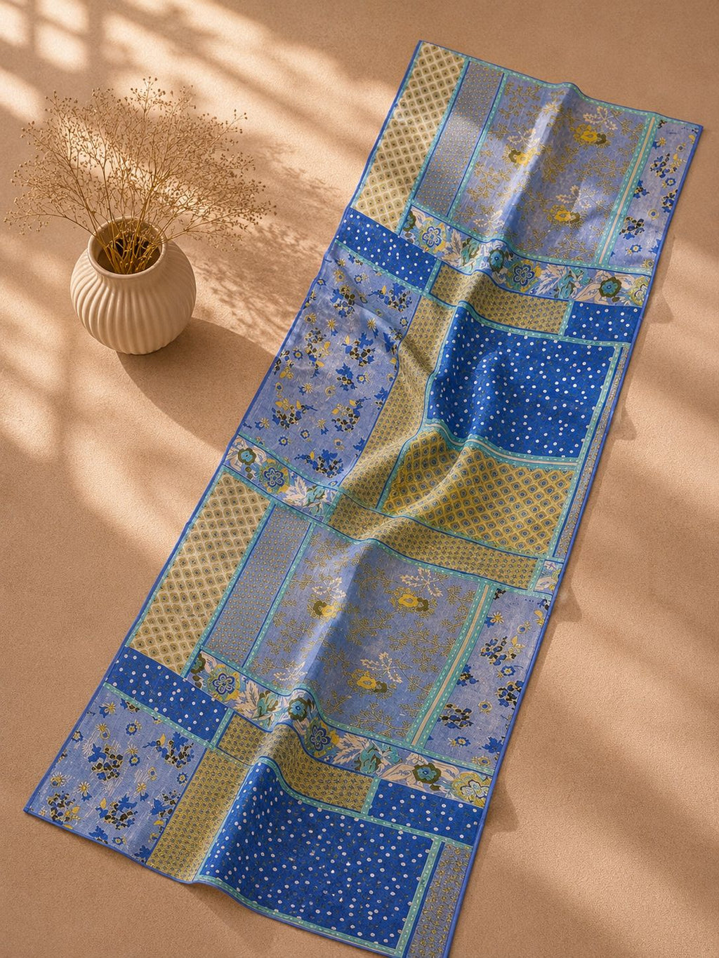 Lenço de Seda Retangular Estampado