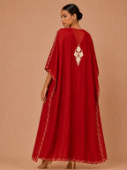 Kaftan Bordado – Vermelho Floral Creme