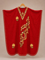 Kaftan Bordado – Vermelho Floral Amarelo Creme