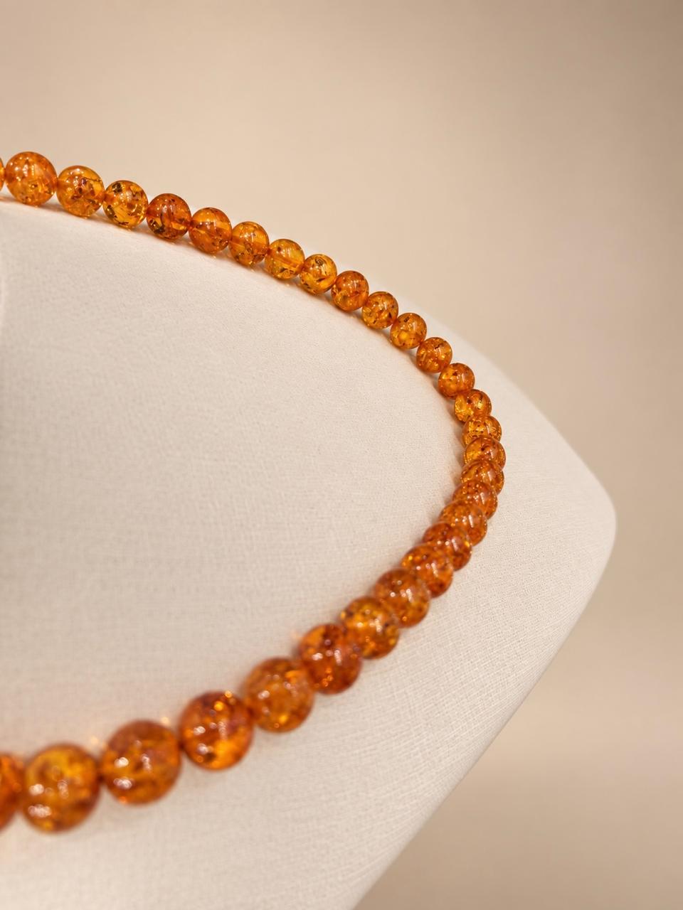 Colar de Âmbar Laranja