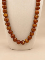 Colar de Âmbar Esfera Cor Caramelo