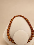 Colar de Âmbar Esfera Cor Caramelo