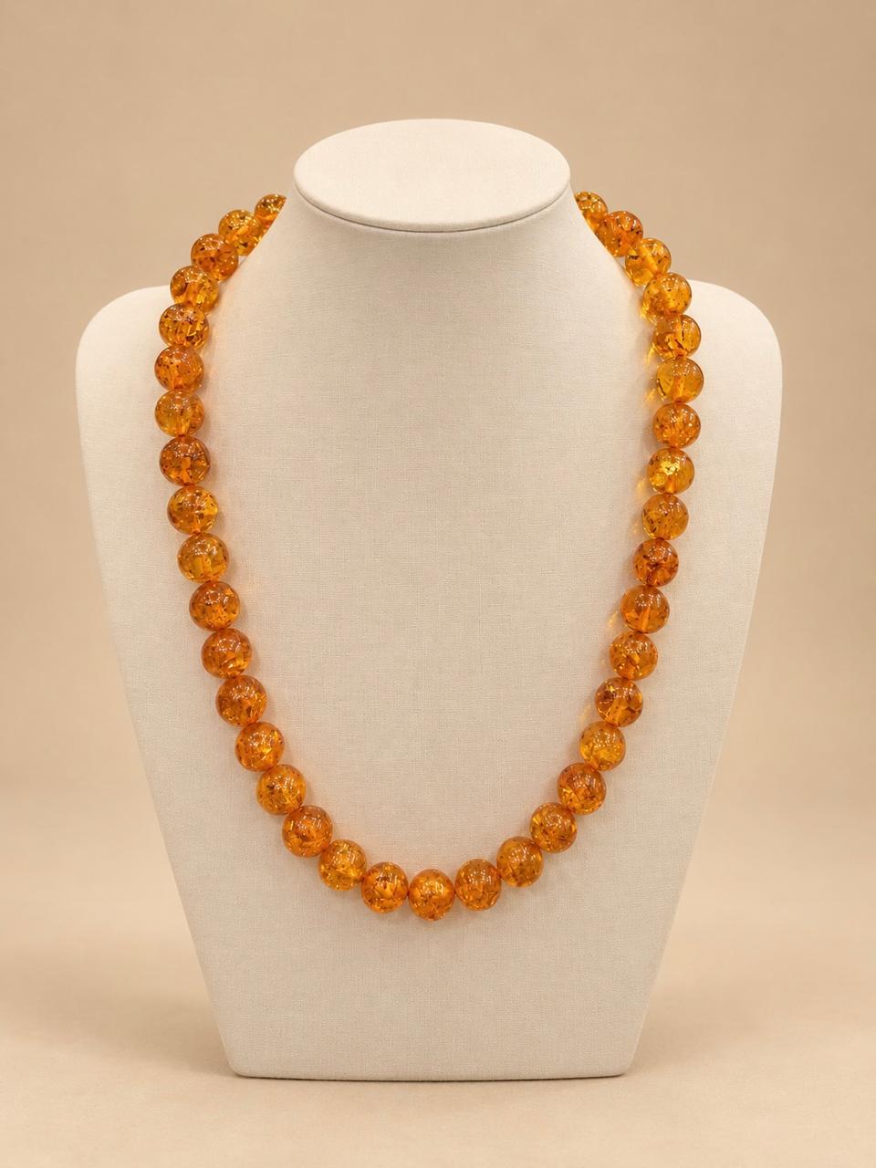 Colar de Âmbar Laranja