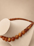 Colar de Âmbar Esfera Cor Caramelo