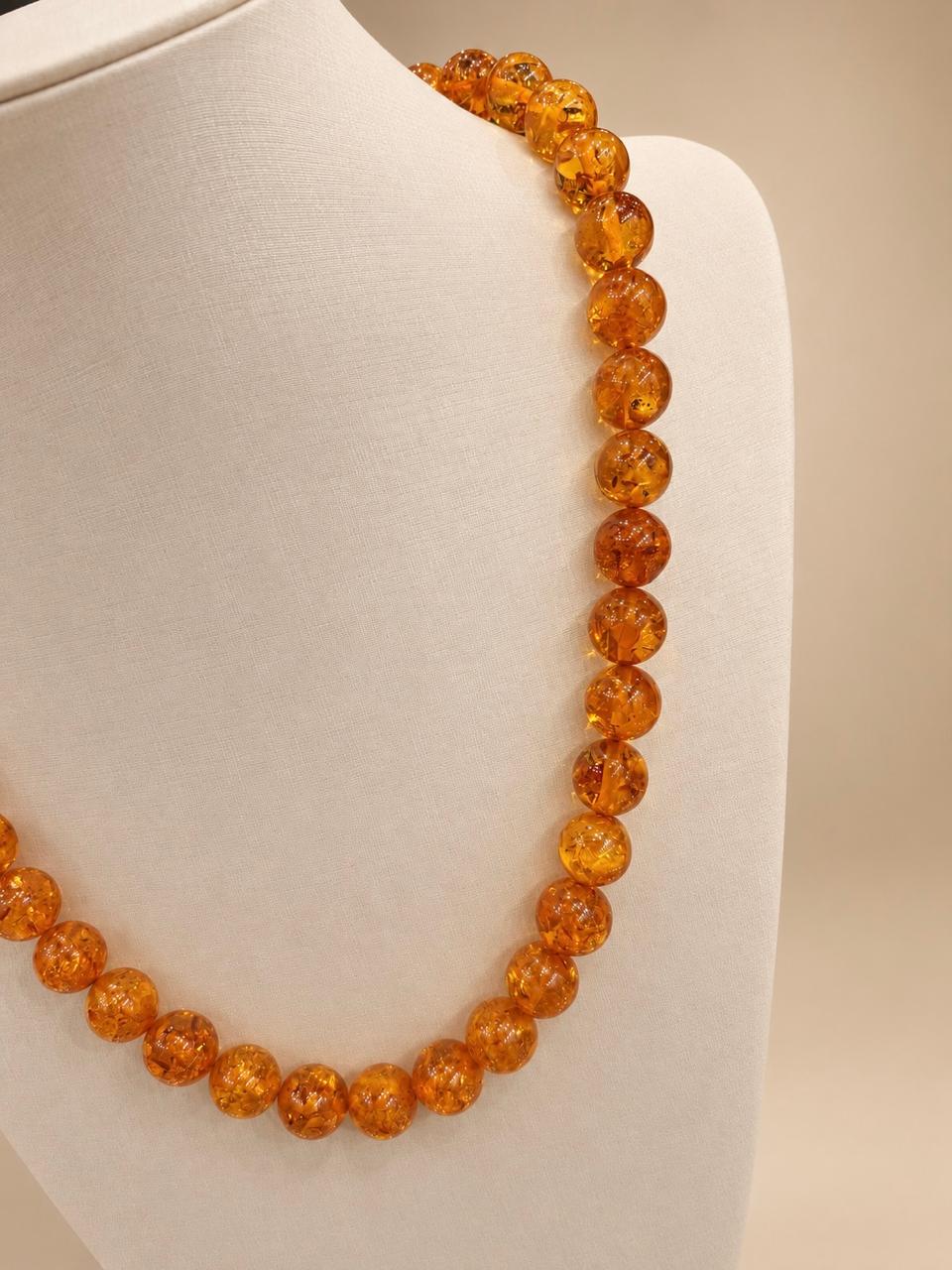 Colar de Âmbar Laranja