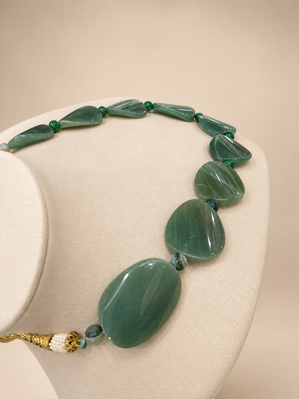 Colar Jade Verde e Ágata Verde