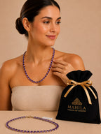 Colar Riviera Prata 925 com Ametista