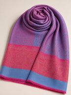 Pashmina Jacquard Paisley Bicolor — Rosa e Azul