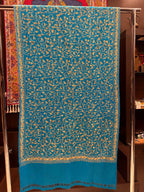 Pashmina Cashmere Bordada com Fio Metálico