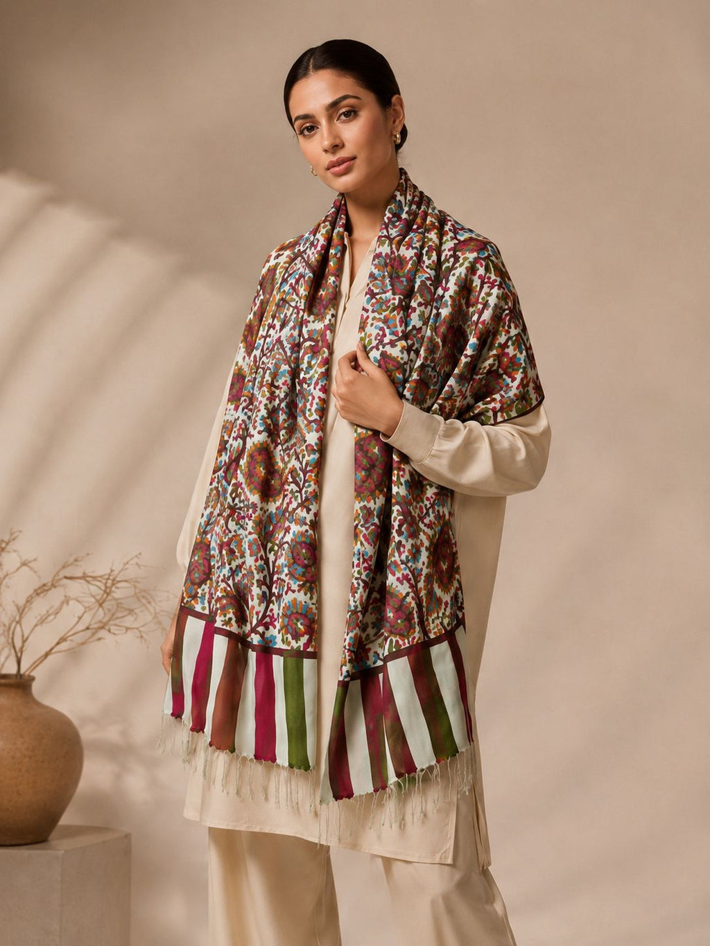 Pashmina de Seda Estampada