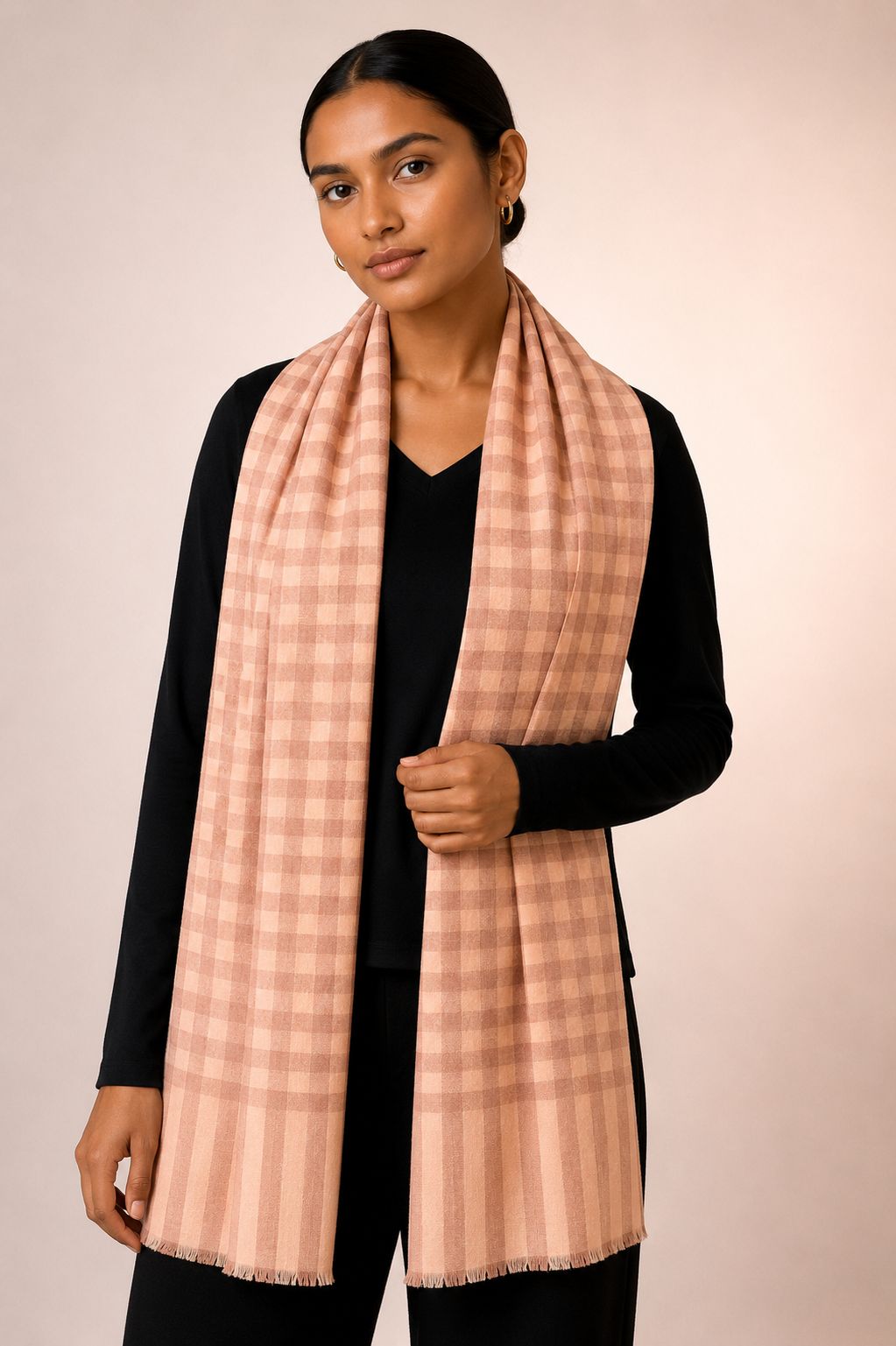 Pashmina Cashmere Premium Xadrez