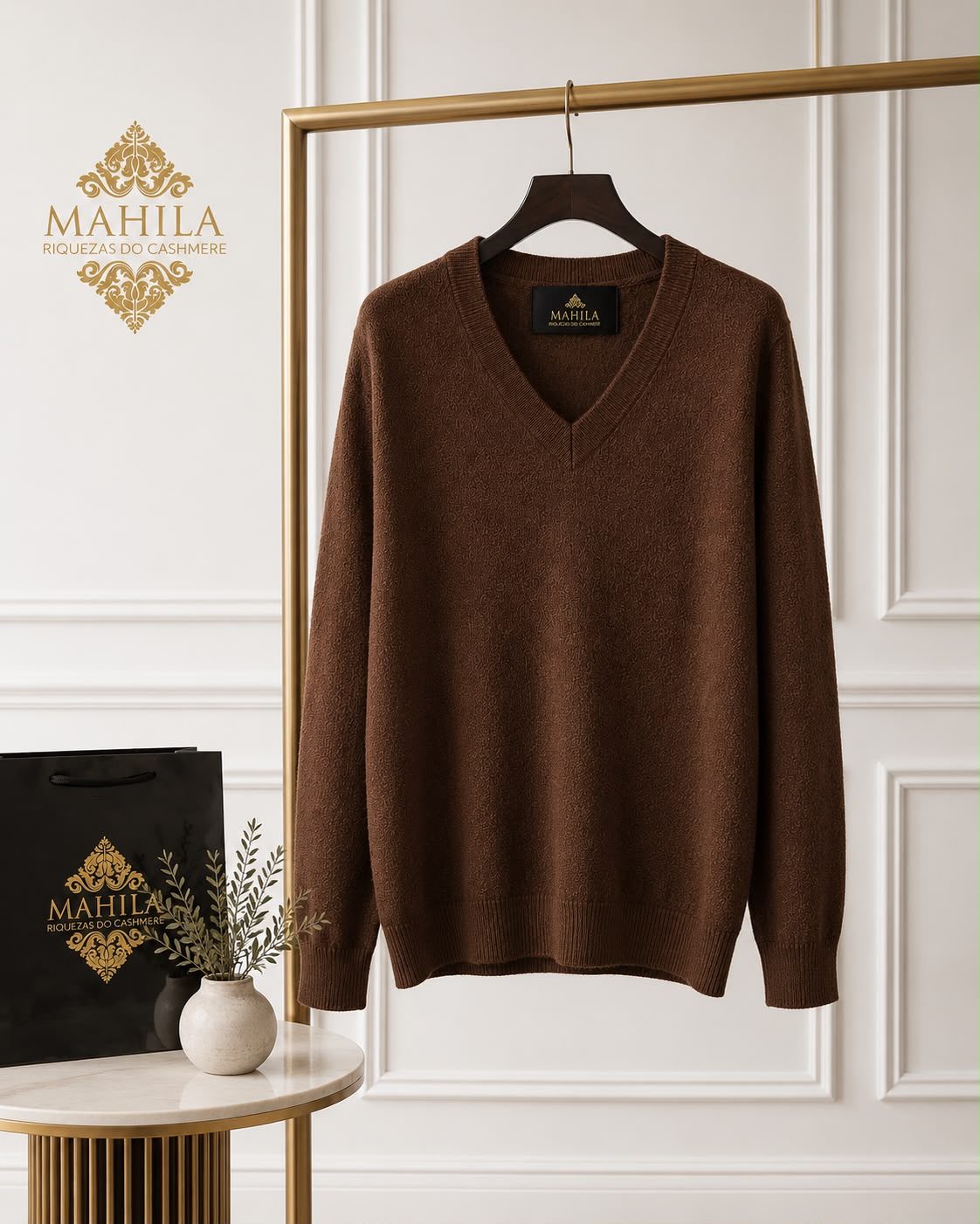 Suéter 100%lã de cashmere.gola redonda. Unissex. Tamanho único