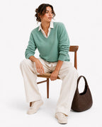 Suéter 100%lã de cashmere.gola redonda. Unissex. Tamanho único
