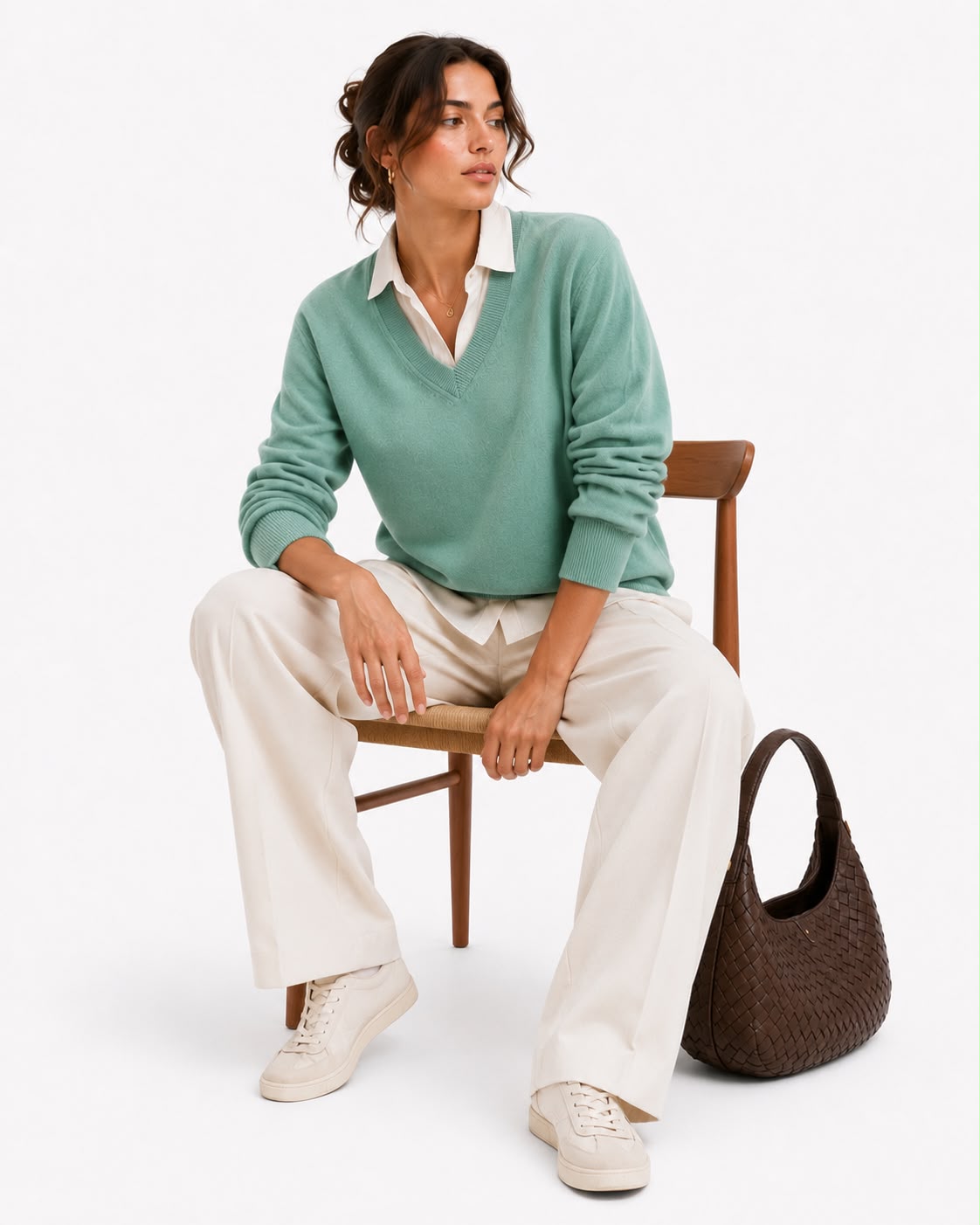 Suéter 100%lã de cashmere.gola redonda. Unissex. Tamanho único
