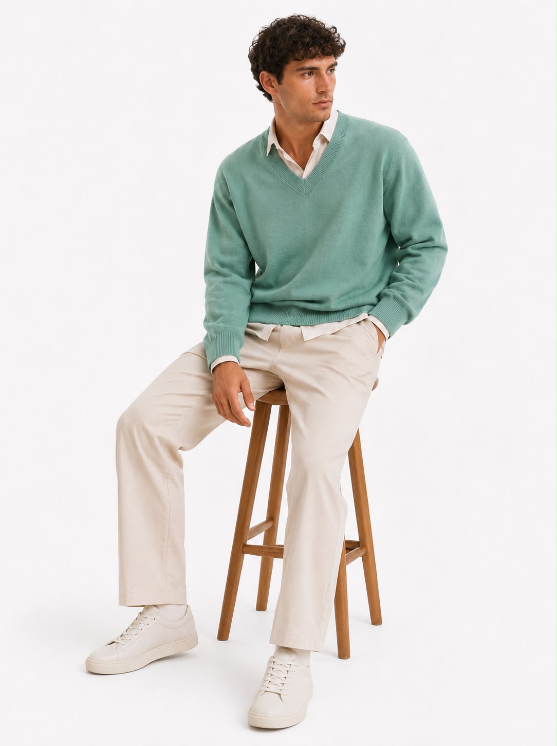 Suéter 100%lã de cashmere.gola redonda. Unissex. Tamanho único