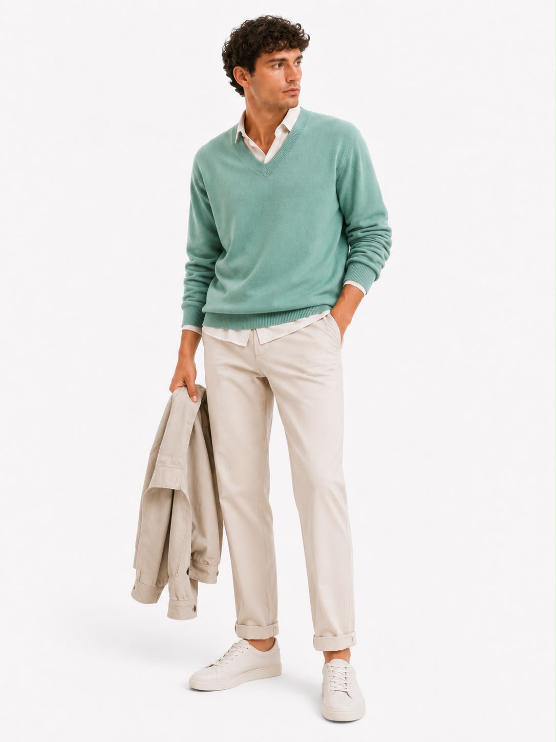 Suéter 100%lã de cashmere.gola redonda. Unissex. Tamanho único