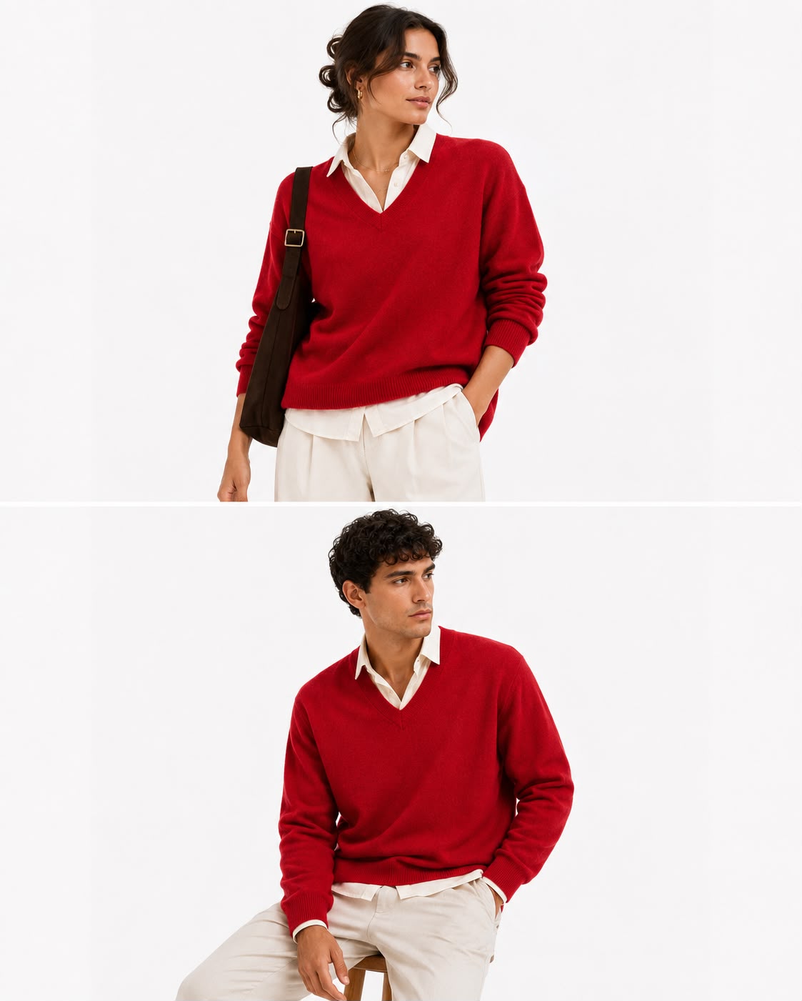 Suéter 100%lã de cashmere.gola redonda. Unissex. Tamanho único