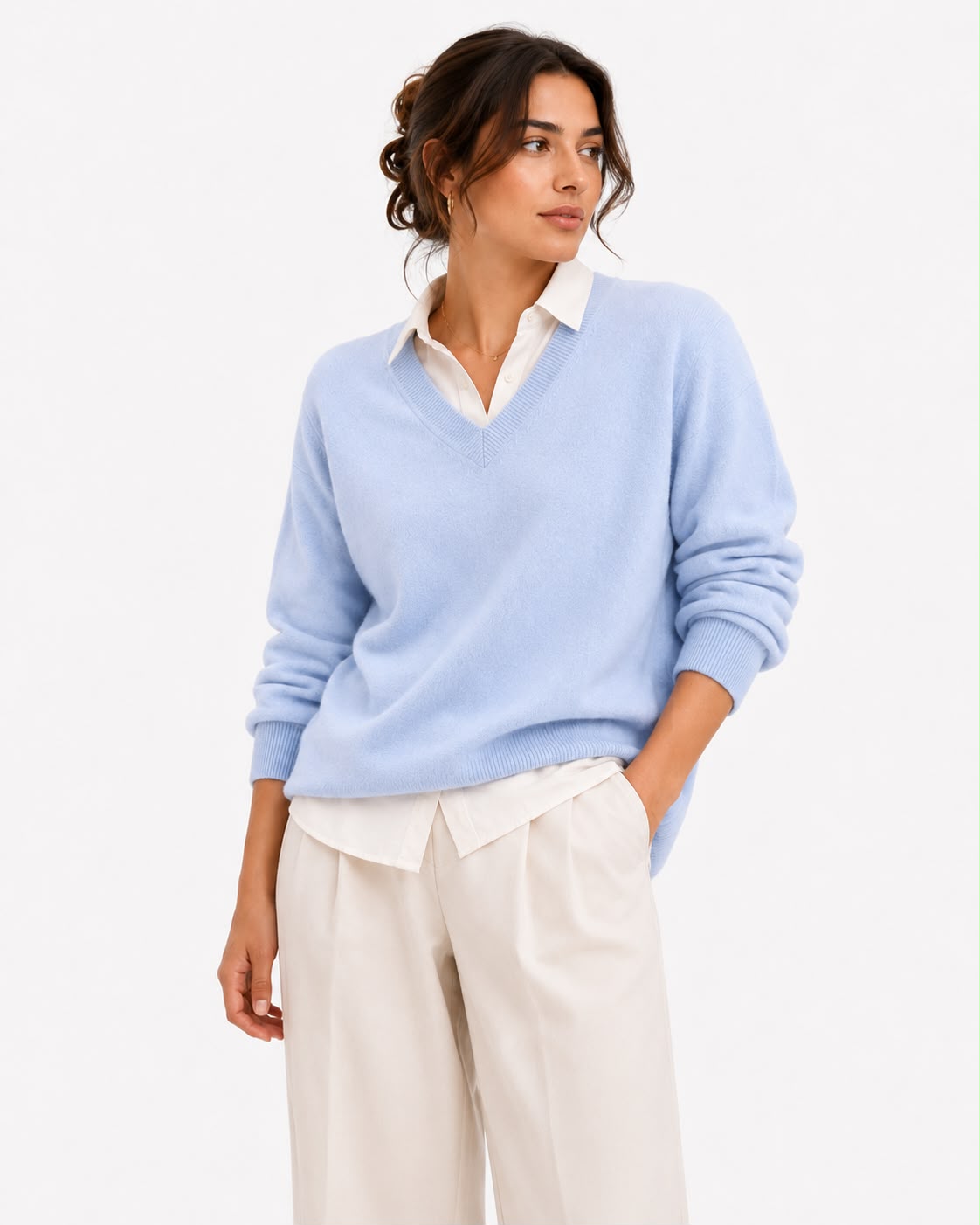 Suéter 100%lã de cashmere.gola redonda. Unissex. Tamanho único