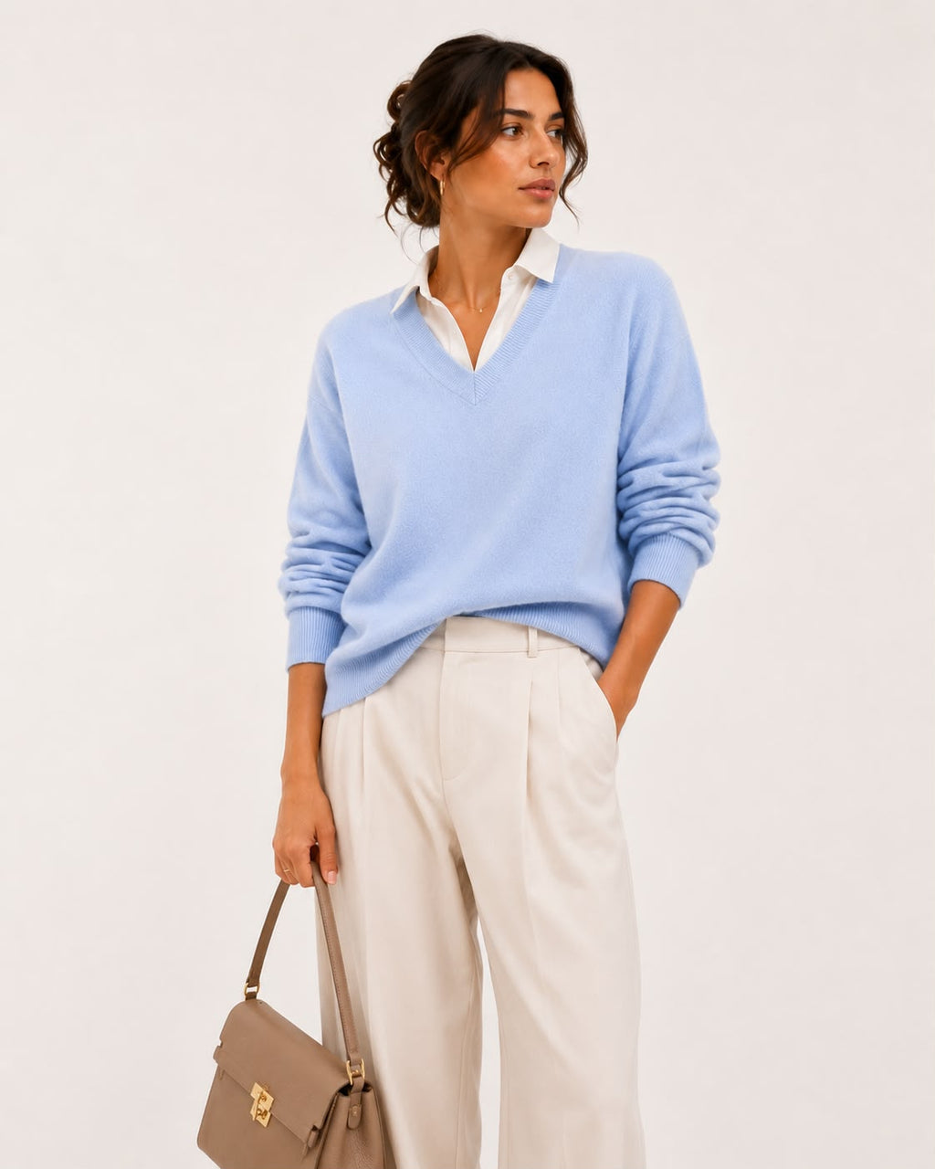 Suéter 100%lã de cashmere.gola redonda. Unissex. Tamanho único