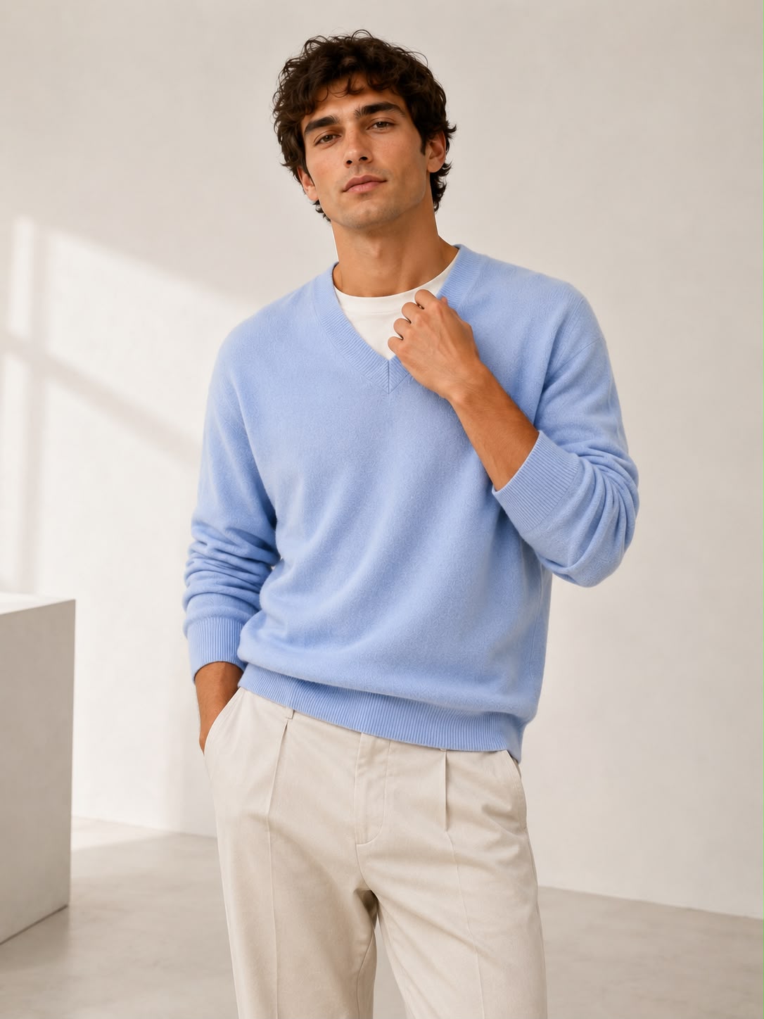 Suéter 100%lã de cashmere.gola redonda. Unissex. Tamanho único