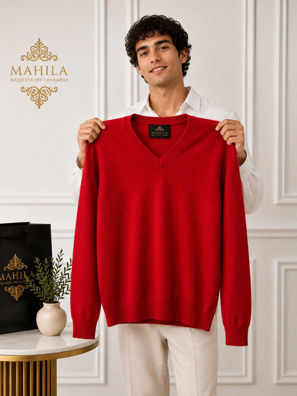 Suéter 100%lã de cashmere.gola redonda. Unissex. Tamanho único
