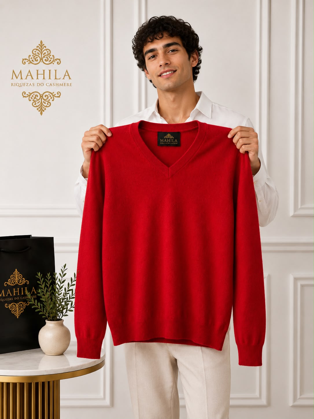 Suéter 100%lã de cashmere.gola redonda. Unissex. Tamanho único
