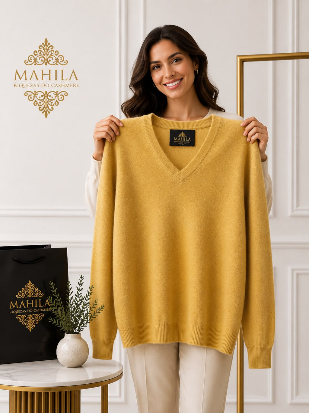 Suéter 100%lã de cashmere.gola redonda. Unissex. Tamanho único