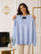 Suéter 100%lã de cashmere.gola redonda. Unissex. Tamanho único