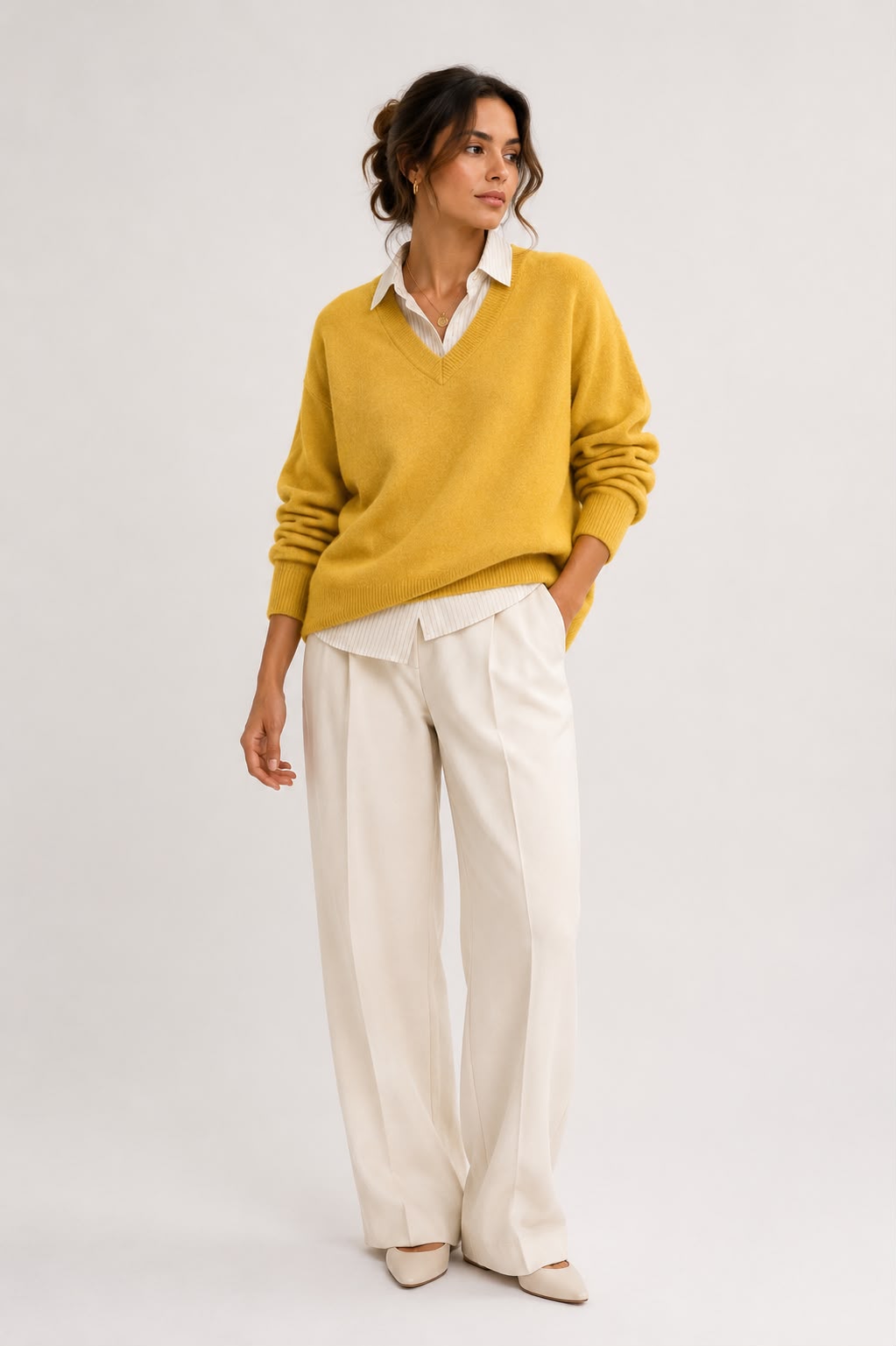 Suéter 100%lã de cashmere.gola redonda. Unissex. Tamanho único