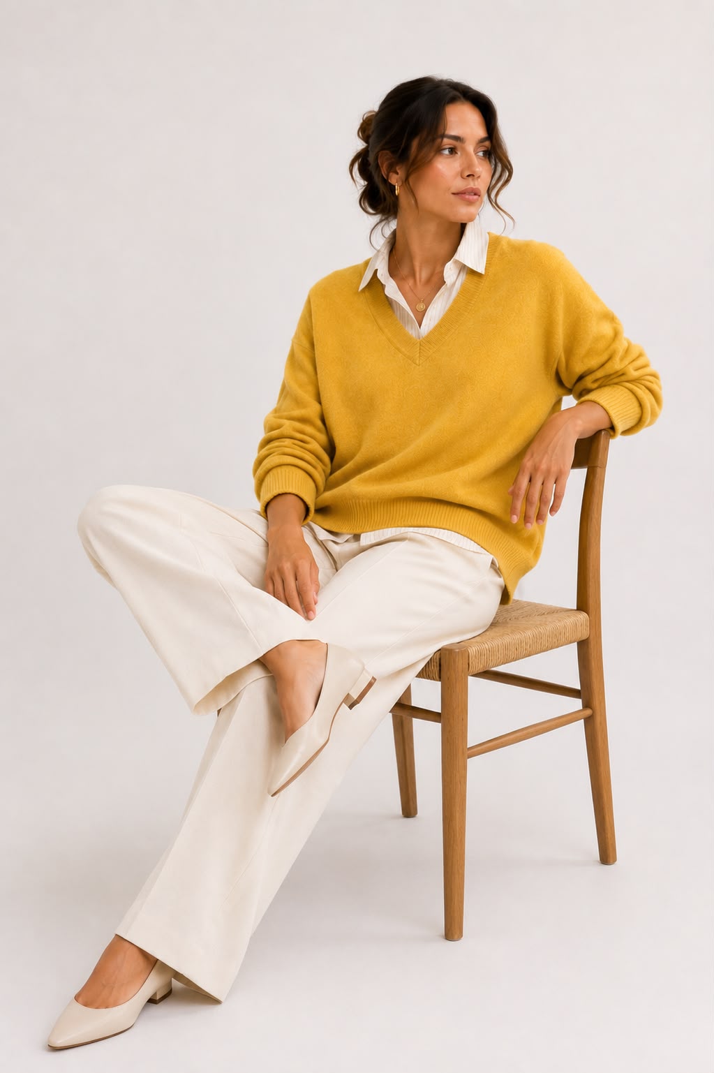 Suéter 100%lã de cashmere.gola redonda. Unissex. Tamanho único