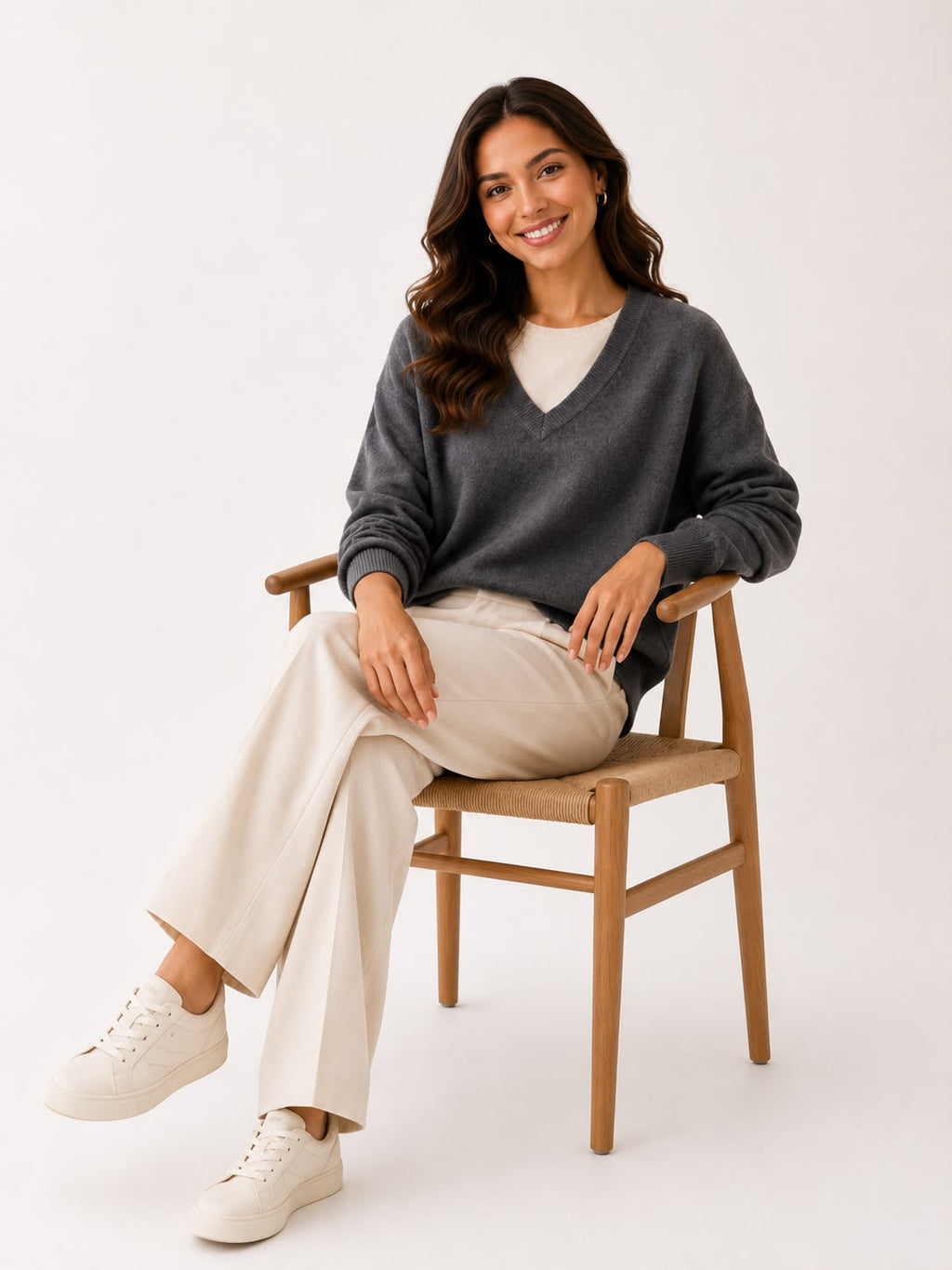 Suéter 100%lã de cashmere.gola redonda. Unissex. Tamanho único