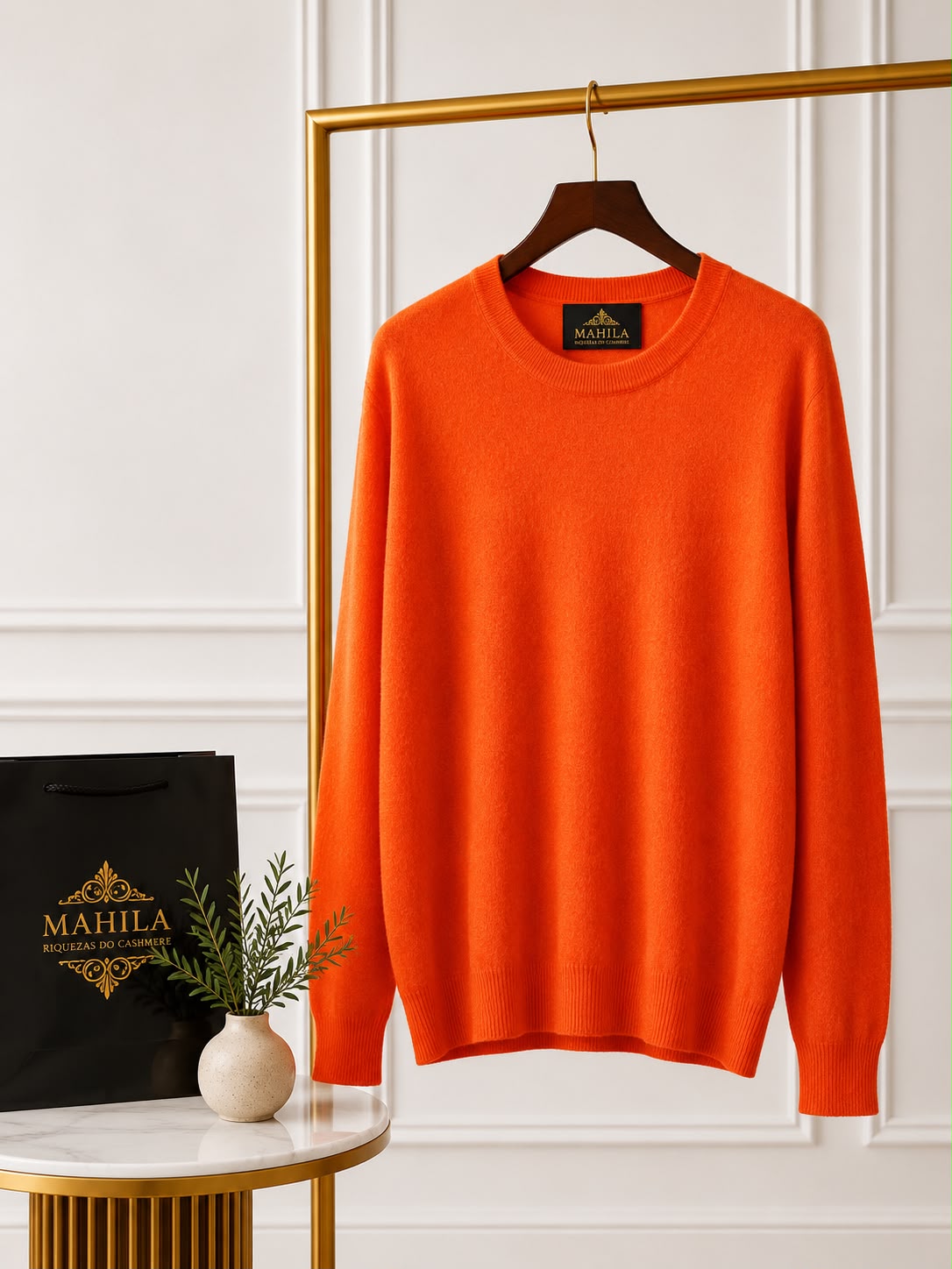 Suéter de Cashmere Gola Redonda