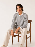 Suéter de Cashmere Gola Redonda