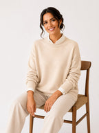 Suéter de Cashmere Gola Redonda