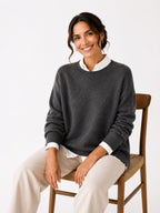 Suéter de Cashmere Gola Redonda