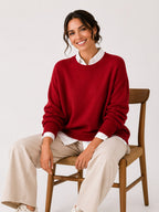 Suéter de Cashmere Gola Redonda