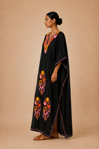 Kaftan Bordado – Preto Tulipa Paisley